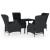 Set mobilier pentru grădină, 5 piese, gri închis GartenMobel Dekor