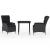 Set de mobilier pentru grădină, 3 piese, gri închis GartenMobel Dekor