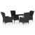 Set mobilier pentru grădină, 5 piese, gri închis GartenMobel Dekor