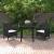 Set mobilier de grădină cu perne, 3 piese, poliratan și sticlă GartenMobel Dekor