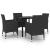 Set mobilier de grădină cu perne 5 piese poliratan & sticlă GartenMobel Dekor