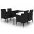 Set mobilier de grădină cu perne 5 piese poliratan & sticlă GartenMobel Dekor