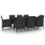 Set mobilier de grădină, cu perne, 9 piese, poliratan și sticlă GartenMobel Dekor