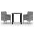 Set mobilier de grădină cu perne, 3 buc, poliratan și sticlă GartenMobel Dekor