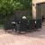 Set mobilier de grădină cu perne, 9 piese, poliratan și sticlă GartenMobel Dekor