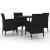 Set mobilier de grădină cu perne 5 piese poliratan & sticlă GartenMobel Dekor
