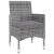Set mobilier de grădină cu perne, 3 piese, poliratan și sticlă GartenMobel Dekor