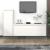 Comode TV, 2 buc., alb, lemn masiv de pin GartenMobel Dekor