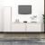Comode TV, 3 buc., alb, lemn masiv de pin GartenMobel Dekor