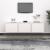 Comode TV, 3 buc., alb, lemn masiv de pin GartenMobel Dekor