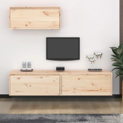 Comode TV, 3 buc., lemn masiv de pin GartenMobel Dekor