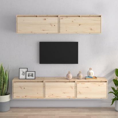 Comode TV, 5 buc., lemn masiv de pin GartenMobel Dekor