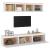 Comode TV, alb, 5 buc., lemn masiv de pin GartenMobel Dekor