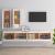 Comode TV, 4 buc., alb, lemn masiv de pin GartenMobel Dekor