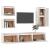 Comode TV, alb, 6 buc., lemn masiv de pin GartenMobel Dekor