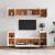 Comode TV, 6 buc., alb, lemn masiv de pin GartenMobel Dekor