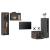Comode TV, gri, 4 buc., lemn masiv de pin GartenMobel Dekor
