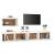 Comode TV, alb, 3 buc., lemn masiv de pin GartenMobel Dekor