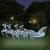 Decorațiune de Crăciun cu reni&sanie 100 LED-uri alb exterior GartenMobel Dekor