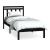 Cadru de pat Small Single UK 2FT6, negru, 75x190 cm, lemn masiv GartenMobel Dekor