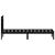 Cadru de pat Small Single UK 2FT6, negru, 75x190 cm, lemn masiv GartenMobel Dekor