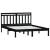Cadru pat, negru, 140x190 cm, lemn masiv de pin GartenMobel Dekor