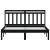 Cadru pat, negru, 140x190 cm, lemn masiv de pin GartenMobel Dekor