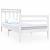 Cadru de pat Single 3FT, alb, 90x190 cm, lemn masiv GartenMobel Dekor