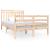 Cadru de pat Small Double 4FT, 120x190 cm, lemn masiv GartenMobel Dekor