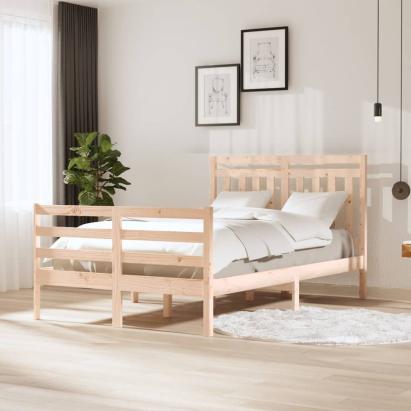 Cadru de pat Small Double 4FT, 120x190 cm, lemn masiv GartenMobel Dekor