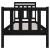 Cadru de pat Small Single 2FT6, negru, 75x190 cm lemn masiv GartenMobel Dekor