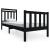 Cadru de pat Small Single 2FT6, negru, 75x190 cm lemn masiv GartenMobel Dekor