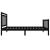 Cadru de pat Small Single 2FT6, negru, 75x190 cm lemn masiv GartenMobel Dekor