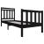 Cadru de pat Small Single 2FT6, negru, 75x190 cm lemn masiv GartenMobel Dekor
