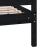 Cadru de pat Small Single 2FT6, negru, 75x190 cm lemn masiv GartenMobel Dekor
