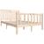 Cadru de pat dublu 4FT6, 135x190 cm, lemn masiv GartenMobel Dekor