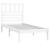 Cadru de pat, alb, 75x190 cm, single mic, lemn masiv de pin GartenMobel Dekor
