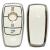 Husa Cheie Smartkey, Mercedes Benz 3 Butoane, Tpu, Model Nou, Alba cu contur silver AutoProtect KeyCars