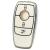 Husa Cheie Smartkey, Mercedes Benz 3 Butoane, Tpu, Model Nou, Alba cu contur silver AutoProtect KeyCars