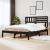 Cadru de pat, negru, 150x200 cm, King Size, lemn masiv de pin GartenMobel Dekor