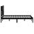 Cadru de pat, negru, 150x200 cm, King Size, lemn masiv de pin GartenMobel Dekor