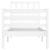 Cadru de pat Small Single 2FT6, alb, 75x190 cm, lemn masiv GartenMobel Dekor