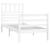Cadru de pat Small Single 2FT6, alb, 75x190 cm, lemn masiv GartenMobel Dekor