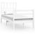 Cadru de pat Small Single 2FT6, alb, 75x190 cm, lemn masiv GartenMobel Dekor