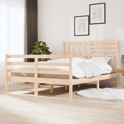 Cadru de pat Small Double 4FT, 120x190 cm, lemn masiv GartenMobel Dekor