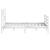 Cadru pat 5FT King Size, alb, 150x200 cm, lemn masiv GartenMobel Dekor