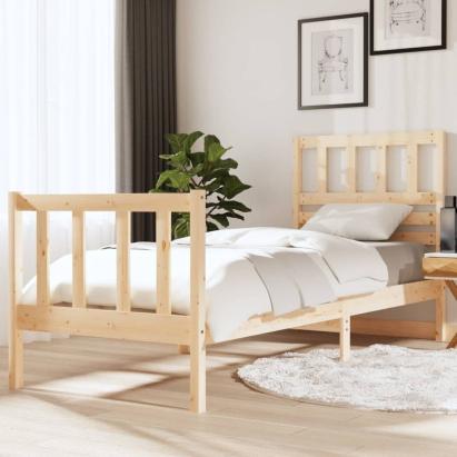 Cadru de pat Small Single 2FT6, 75x190 cm, lemn masiv GartenMobel Dekor