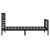 Cadru de pat Small Single 2FT6, negru, 75x190 cm, lemn masiv GartenMobel Dekor