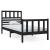 Cadru de pat Small Single 2FT6, negru, 75x190 cm, lemn masiv GartenMobel Dekor