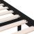 Cadru de pat Small Single 2FT6, negru, 75x190 cm, lemn masiv GartenMobel Dekor